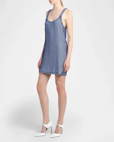 TOM FORD Mariniere Velvet Knit Sleeveless Mini Dress | Thumbnail 4 TOM FORD Mariniere Velvet Knit Sleeveless Mini Dress | Thumbnail 4
