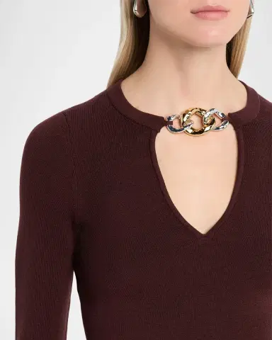 SIMKHAI Evren Wool Chain Cut-Out Top | Thumbnail 4 SIMKHAI Evren Wool Chain Cut-Out Top | Thumbnail 4