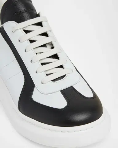 Alexander McQueen Men's Oversized Leather Low-Top Sneakers | Thumbnail 4 Alexander McQueen Men's Oversized Leather Low-Top Sneakers | Thumbnail 4