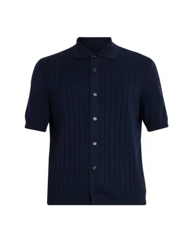 Brunello Cucinelli Men's Cotton Rib Short-Sleeve Shirt | Thumbnail 1 Brunello Cucinelli Men's Cotton Rib Short-Sleeve Shirt | Thumbnail 1