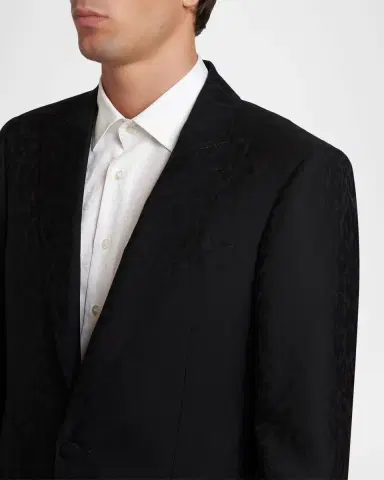 Etro Men 's Leopard-Jacquard Single-Breasted Sport Coat | Thumbnail 5 Etro Men 's Leopard-Jacquard Single-Breasted Sport Coat | Thumbnail 5