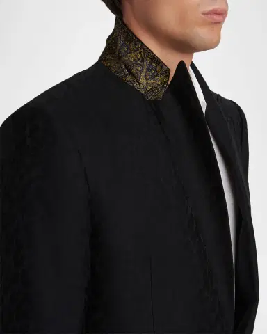Etro Men 's Leopard-Jacquard Single-Breasted Sport Coat | Thumbnail 7 Etro Men 's Leopard-Jacquard Single-Breasted Sport Coat | Thumbnail 7