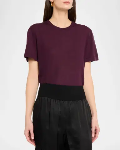 Co Fine Cashmere Knit Short-Sleeve Shirt | Thumbnail 3 Co Fine Cashmere Knit Short-Sleeve Shirt | Thumbnail 3