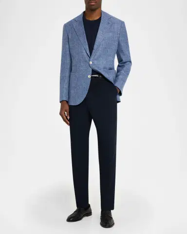 Brunello Cucinelli Men's Cotton Classic-Fit Pleated Pants | Thumbnail 6 Brunello Cucinelli Men's Cotton Classic-Fit Pleated Pants | Thumbnail 6