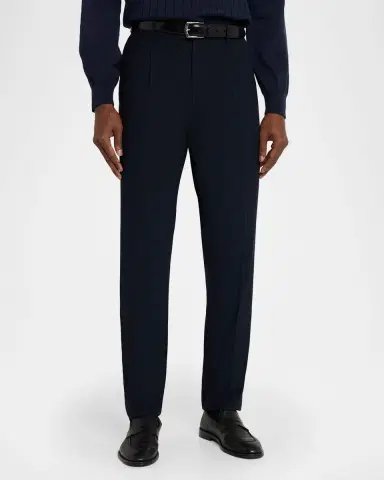 Brunello Cucinelli Men's Cotton Classic-Fit Pleated Pants | Thumbnail 8 Brunello Cucinelli Men's Cotton Classic-Fit Pleated Pants | Thumbnail 8