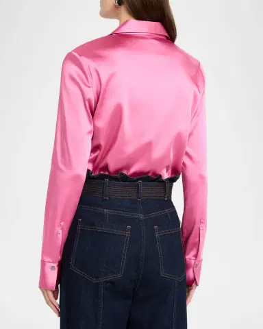 Ramy Brook Serena Satin Button-Front Shirt | Thumbnail 2 Ramy Brook Serena Satin Button-Front Shirt | Thumbnail 2