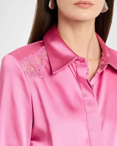 Ramy Brook Serena Satin Button-Front Shirt | Thumbnail 4 Ramy Brook Serena Satin Button-Front Shirt | Thumbnail 4