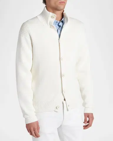 Tom Ford Men's Cotton and Silk Knit Cardigan | Thumbnail 3 Tom Ford Men's Cotton and Silk Knit Cardigan | Thumbnail 3