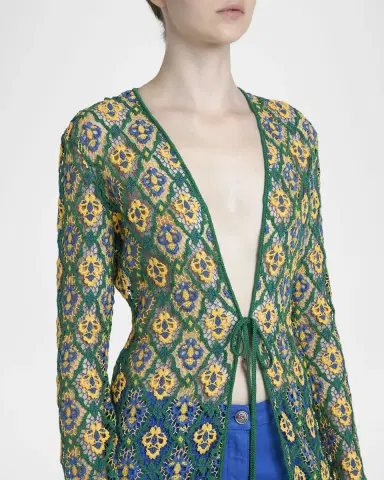 Etro Lace Knit Midi Cardigan Dress | Thumbnail 4 Etro Lace Knit Midi Cardigan Dress | Thumbnail 4