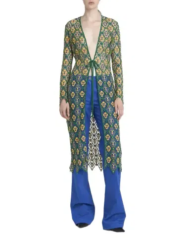 Etro Lace Knit Midi Cardigan Dress | Thumbnail 1 Etro Lace Knit Midi Cardigan Dress | Thumbnail 1