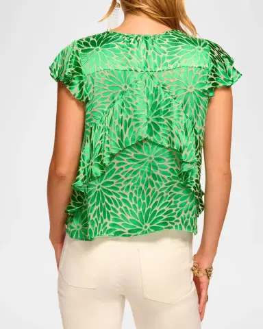 Ramy Brook Julianne Floral Ruffle Blouse | Thumbnail 2 Ramy Brook Julianne Floral Ruffle Blouse | Thumbnail 2
