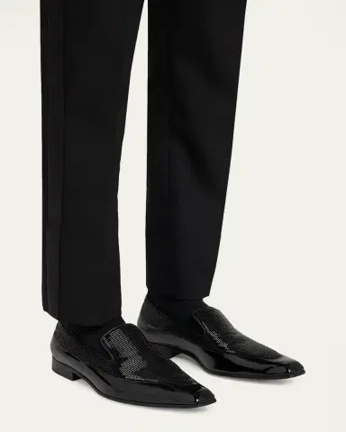 Alexander McQueen Men's Artie Beaded Leather Loafers | Thumbnail 2 Alexander McQueen Men's Artie Beaded Leather Loafers | Thumbnail 2