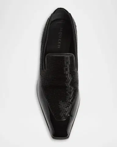Alexander McQueen Men's Artie Beaded Leather Loafers | Thumbnail 10 Alexander McQueen Men's Artie Beaded Leather Loafers | Thumbnail 10