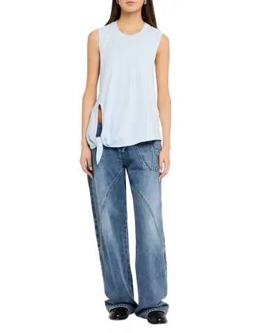 JW Anderson Knotted Keyhole Rib Tank Top | Thumbnail 1 JW Anderson Knotted Keyhole Rib Tank Top | Thumbnail 1