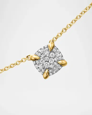 David Yurman Petite Chatelaine Pendant Necklace with Diamonds in 18K Gold, 7mm | Thumbnail 3 David Yurman Petite Chatelaine Pendant Necklace with Diamonds in 18K Gold, 7mm | Thumbnail 3