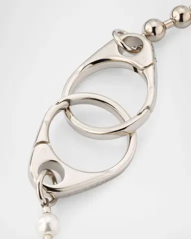 Alexander McQueen Skull and Pearly Chain Charm | Thumbnail 2 Alexander McQueen Skull and Pearly Chain Charm | Thumbnail 2