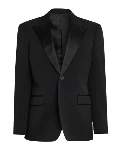 Burberry Men 's Grain de Poudre Wool Tuxedo Jacket | Thumbnail 1 Burberry Men 's Grain de Poudre Wool Tuxedo Jacket | Thumbnail 1