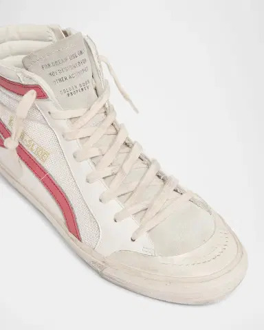Golden Goose Slide Leather Mesh Mid-Top Sneakers | Thumbnail 2 Golden Goose Slide Leather Mesh Mid-Top Sneakers | Thumbnail 2