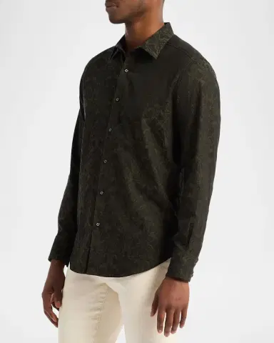 Robert Graham Men's Damask Classic Fit Button-Down Shirt | Thumbnail 5 Robert Graham Men's Damask Classic Fit Button-Down Shirt | Thumbnail 5