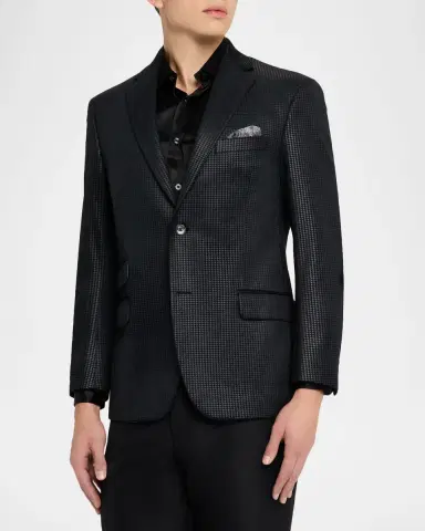 Robert Graham Men's Colden Velvet Houndstooth Blazer | Thumbnail 3 Robert Graham Men's Colden Velvet Houndstooth Blazer | Thumbnail 3
