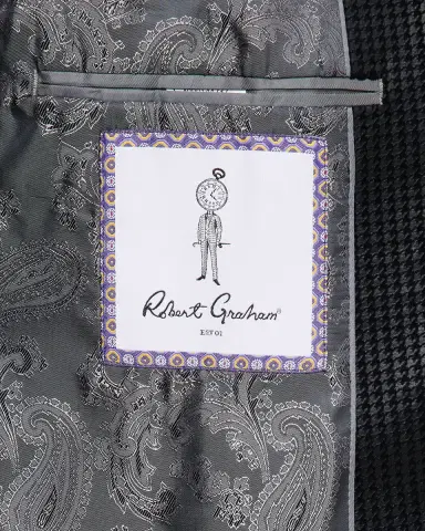Robert Graham Men's Colden Velvet Houndstooth Blazer | Thumbnail 5 Robert Graham Men's Colden Velvet Houndstooth Blazer | Thumbnail 5