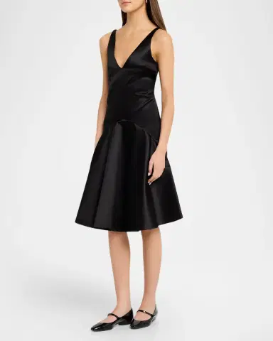 JW Anderson Sleeveless Satin Draped Skirt Dress | Thumbnail 3 JW Anderson Sleeveless Satin Draped Skirt Dress | Thumbnail 3