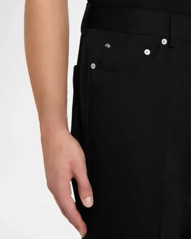 Helmut Lang Men's Straight-Leg Pintuck Pleated Five-Pocket Trousers | Thumbnail 5 Helmut Lang Men's Straight-Leg Pintuck Pleated Five-Pocket Trousers | Thumbnail 5