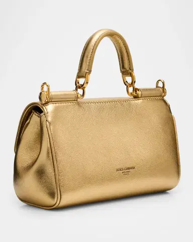 Dolce & Gabbana My Sicily Laminated Leather Top-Handle Bag | Thumbnail 2 Dolce & Gabbana My Sicily Laminated Leather Top-Handle Bag | Thumbnail 2