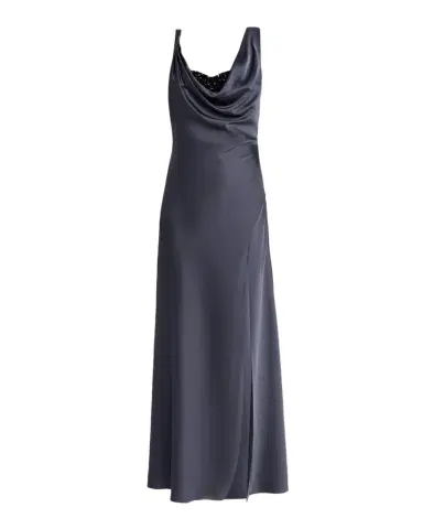 Halston Trina Beaded Cowl-Neck Draped Gown | Thumbnail 1 Halston Trina Beaded Cowl-Neck Draped Gown | Thumbnail 1