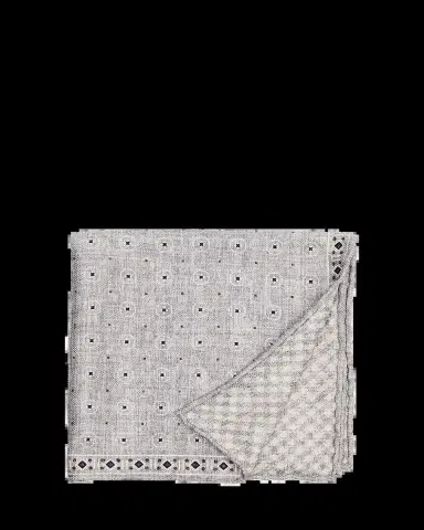 Brunello Cucinelli Men's Double-Face Geometric-Check Silk Pocket Square | Thumbnail 2 Brunello Cucinelli Men's Double-Face Geometric-Check Silk Pocket Square | Thumbnail 2