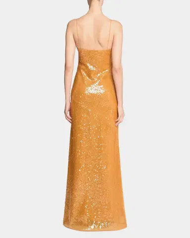 Halston Glora Sequined V-Neck Gown | Thumbnail 11 Halston Glora Sequined V-Neck Gown | Thumbnail 11