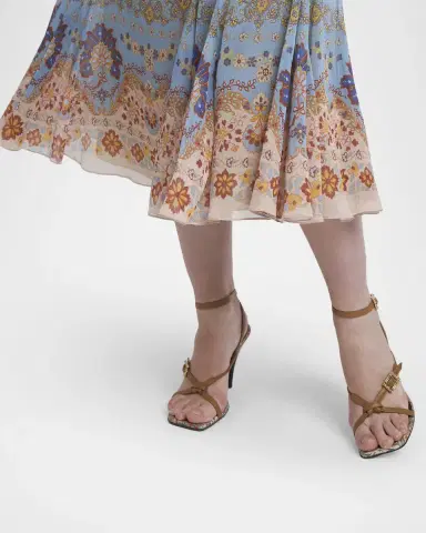 Etro Paisley-Print Georgette Godet Midi Skirt | Thumbnail 4 Etro Paisley-Print Georgette Godet Midi Skirt | Thumbnail 4