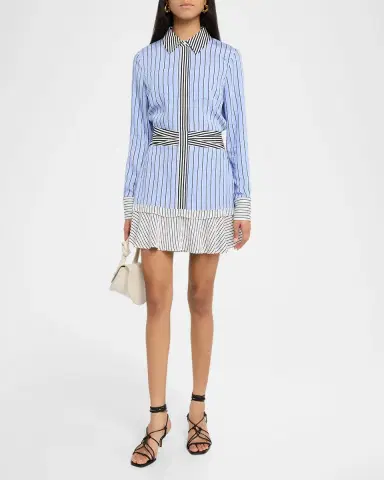 Ramy Brook Solana Striped Mini Shirtdress | Thumbnail 2 Ramy Brook Solana Striped Mini Shirtdress | Thumbnail 2
