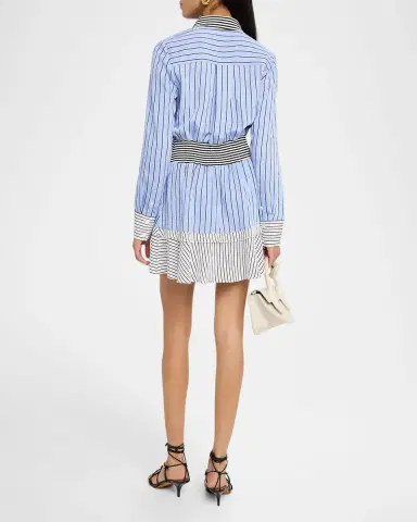 Ramy Brook Solana Striped Mini Shirtdress | Thumbnail 3 Ramy Brook Solana Striped Mini Shirtdress | Thumbnail 3