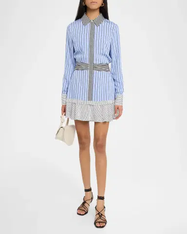 Ramy Brook Solana Striped Mini Shirtdress | Thumbnail 4 Ramy Brook Solana Striped Mini Shirtdress | Thumbnail 4
