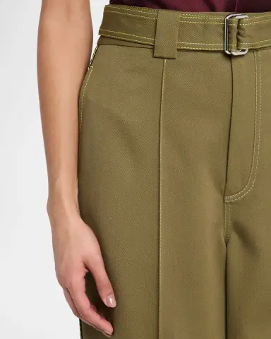 Christopher John Rogers Belted Pintuck Wool Twill Wide-Leg Pants | Thumbnail 4 Christopher John Rogers Belted Pintuck Wool Twill Wide-Leg Pants | Thumbnail 4