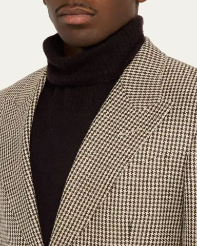 TOM FORD Men's Shelton Pied de Poule Single-Breasted Sport Coat | Thumbnail 5 TOM FORD Men's Shelton Pied de Poule Single-Breasted Sport Coat | Thumbnail 5