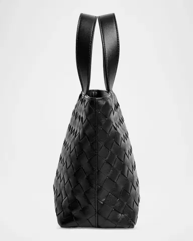 Bottega Veneta Men's Mini Intrecciato Leather Zipped Tote Bag | Thumbnail 3 Bottega Veneta Men's Mini Intrecciato Leather Zipped Tote Bag | Thumbnail 3