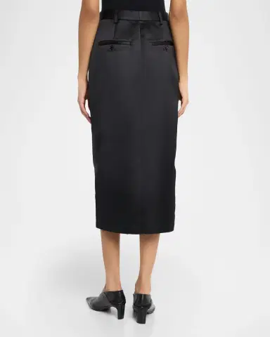 Co Tailored Duchess Satin Midi Pencil Skirt | Thumbnail 2 Co Tailored Duchess Satin Midi Pencil Skirt | Thumbnail 2