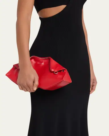 McQueen Manta Sculptural Smooth Leather Clutch Bag | Thumbnail 2 McQueen Manta Sculptural Smooth Leather Clutch Bag | Thumbnail 2