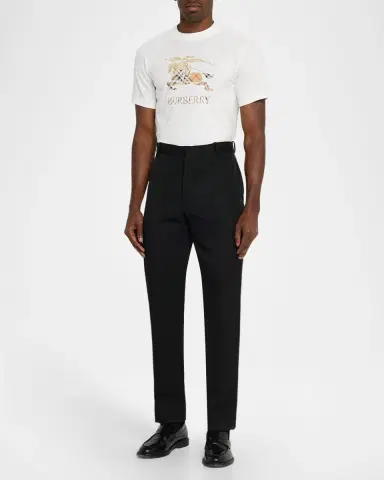 Burberry Men 's Check EKD Cotton T-Shirt | Thumbnail 2 Burberry Men 's Check EKD Cotton T-Shirt | Thumbnail 2