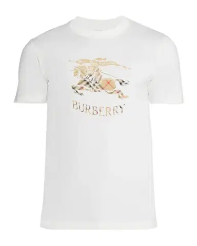 Burberry Men 's Check EKD Cotton T-Shirt | Thumbnail 1 Burberry Men 's Check EKD Cotton T-Shirt | Thumbnail 1