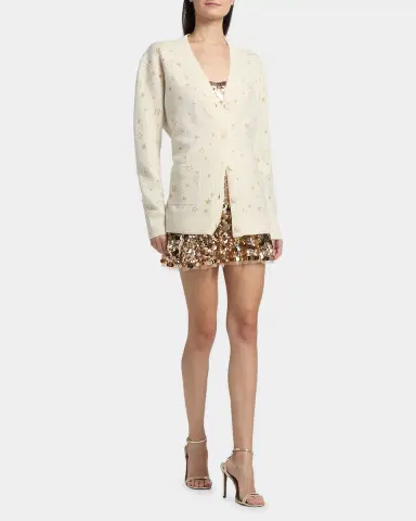LoveShackFancy Mar Wool Celestial Jacquard Cardigan | Thumbnail 2 LoveShackFancy Mar Wool Celestial Jacquard Cardigan | Thumbnail 2