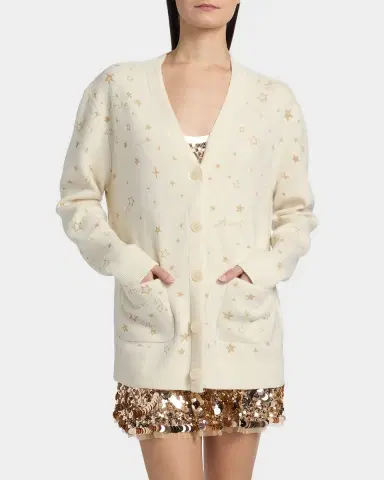 LoveShackFancy Mar Wool Celestial Jacquard Cardigan | Thumbnail 4 LoveShackFancy Mar Wool Celestial Jacquard Cardigan | Thumbnail 4