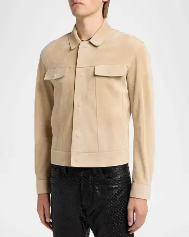 TOM FORD Men's Suede Snap-Front Western Jacket | Thumbnail 12 TOM FORD Men's Suede Snap-Front Western Jacket | Thumbnail 12