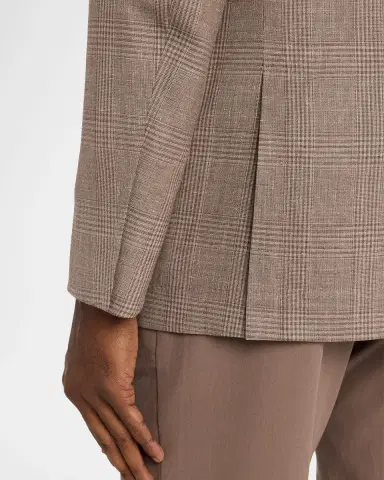 Brunello Cucinelli Men 's Wool, Silk and Linen Glen Plaid Suit Jacket | Thumbnail 8 Brunello Cucinelli Men 's Wool, Silk and Linen Glen Plaid Suit Jacket | Thumbnail 8
