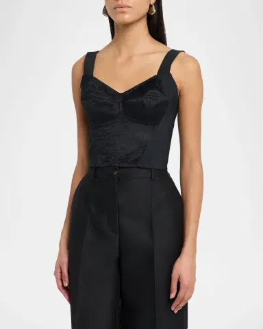 Dolce & Gabbana Lace Jacquard Crop Bustier Top | Thumbnail 3 Dolce & Gabbana Lace Jacquard Crop Bustier Top | Thumbnail 3