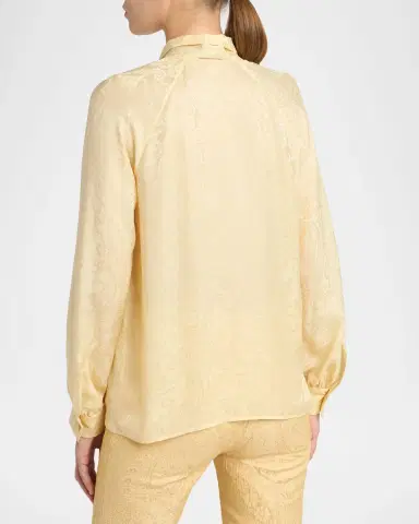 Etro Paisley Jacquard Tie-Neck Blouse | Thumbnail 2 Etro Paisley Jacquard Tie-Neck Blouse | Thumbnail 2