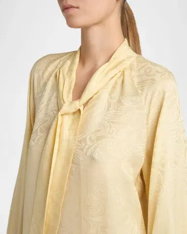 Etro Paisley Jacquard Tie-Neck Blouse | Thumbnail 4 Etro Paisley Jacquard Tie-Neck Blouse | Thumbnail 4