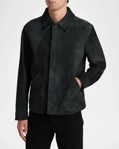 TOM FORD Men 's Brushed Suede Bomber Jacket | Thumbnail 4 TOM FORD Men 's Brushed Suede Bomber Jacket | Thumbnail 4